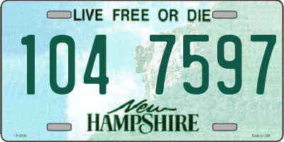 NH license plate 1047597