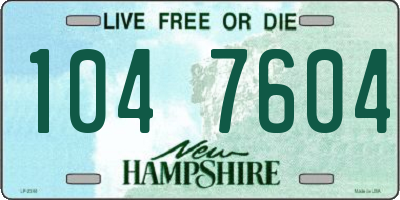 NH license plate 1047604