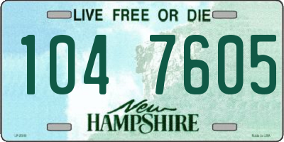 NH license plate 1047605