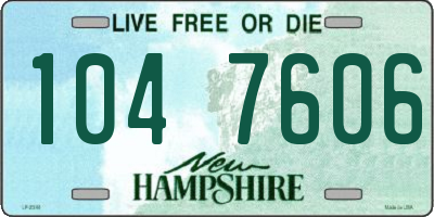 NH license plate 1047606