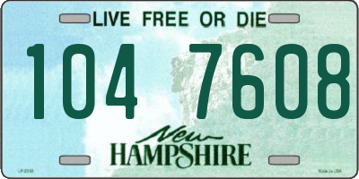 NH license plate 1047608
