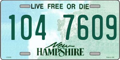 NH license plate 1047609