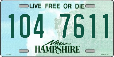 NH license plate 1047611