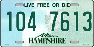 NH license plate 1047613