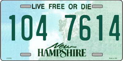 NH license plate 1047614