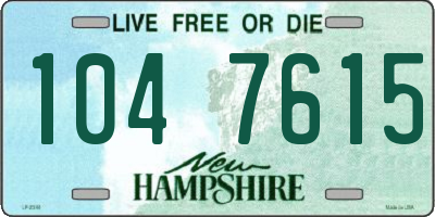 NH license plate 1047615