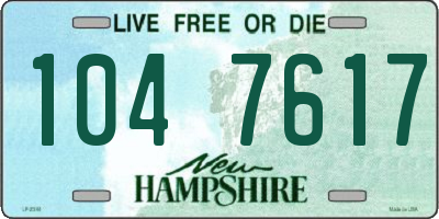 NH license plate 1047617