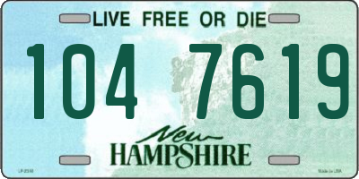 NH license plate 1047619