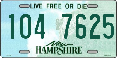 NH license plate 1047625
