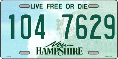 NH license plate 1047629