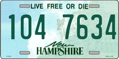 NH license plate 1047634
