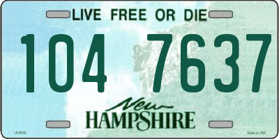 NH license plate 1047637