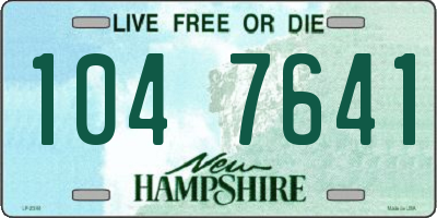 NH license plate 1047641