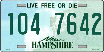 NH license plate 1047642