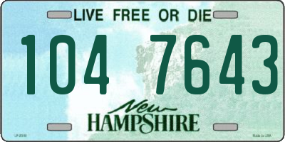 NH license plate 1047643