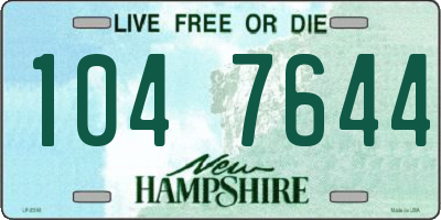 NH license plate 1047644