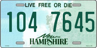 NH license plate 1047645
