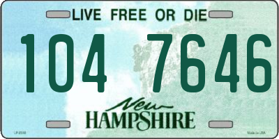 NH license plate 1047646
