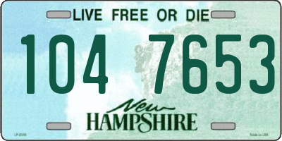NH license plate 1047653