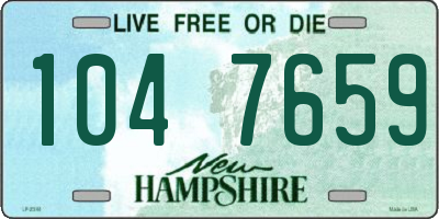 NH license plate 1047659