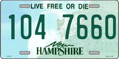 NH license plate 1047660