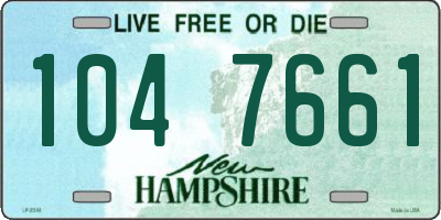 NH license plate 1047661