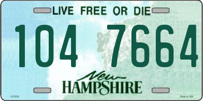 NH license plate 1047664