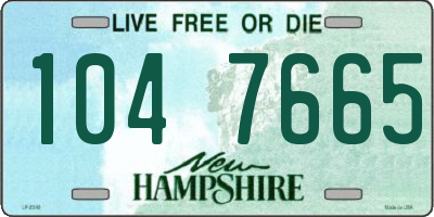 NH license plate 1047665