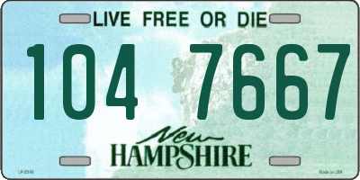 NH license plate 1047667