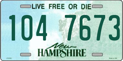 NH license plate 1047673