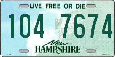 NH license plate 1047674
