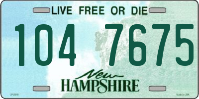 NH license plate 1047675