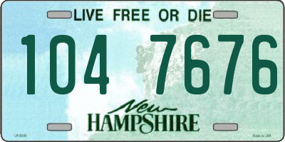 NH license plate 1047676