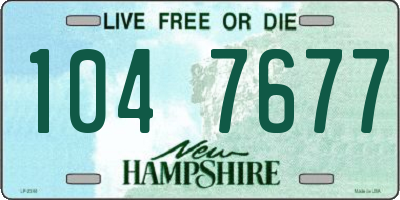 NH license plate 1047677