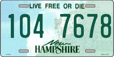 NH license plate 1047678