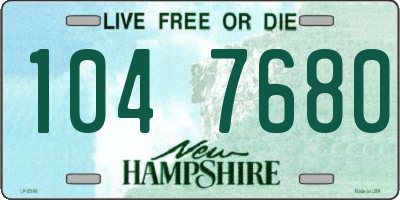 NH license plate 1047680