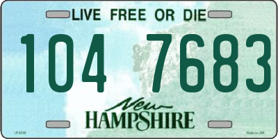 NH license plate 1047683
