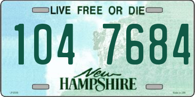 NH license plate 1047684