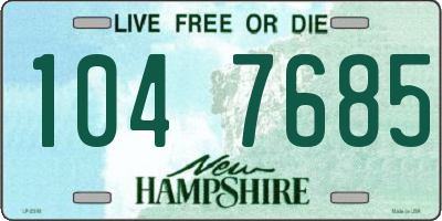 NH license plate 1047685