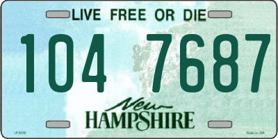 NH license plate 1047687