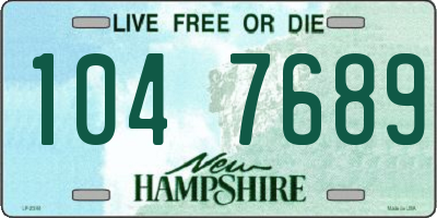 NH license plate 1047689