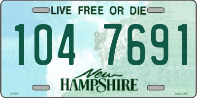 NH license plate 1047691