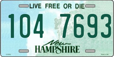 NH license plate 1047693