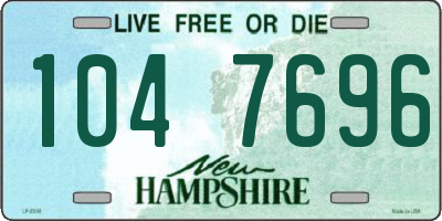 NH license plate 1047696