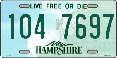 NH license plate 1047697