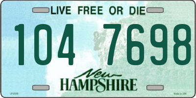 NH license plate 1047698