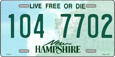 NH license plate 1047702