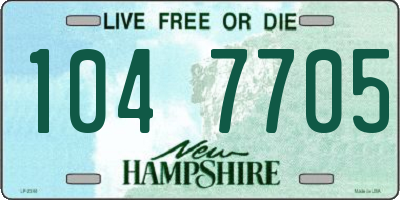 NH license plate 1047705