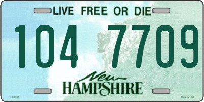 NH license plate 1047709