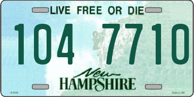NH license plate 1047710